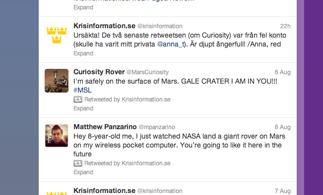 Twitter, Krisinformation